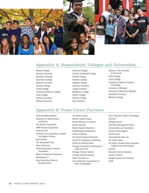 The 2012 Posse Alumni Report - The Posse Foundation