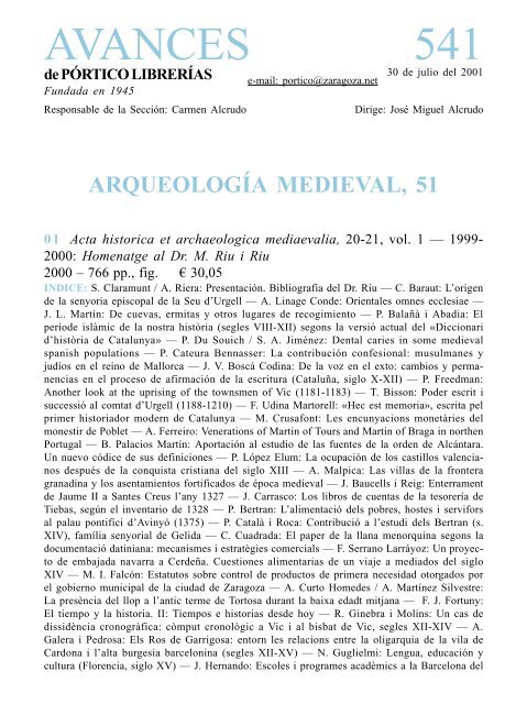 ArqueologÃ­a medieval 51 - PÃ³rtico librerÃ­as