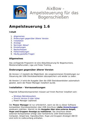 Ampelsteuerung 1.6 - AixBow