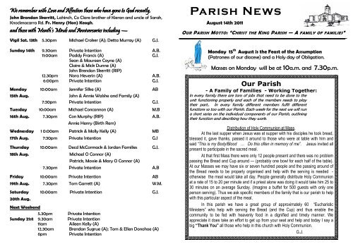 Parish News - Salthill Parish