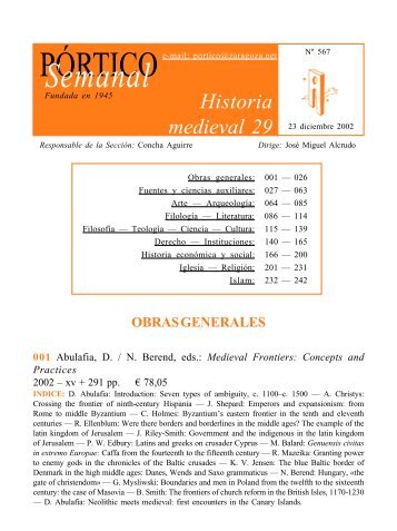 Historia medieval 29 - PÃ³rtico librerÃ­as