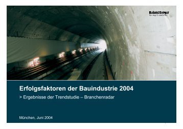 Erfolgsfaktoren der Bauindustrie 2004 - Roland Berger