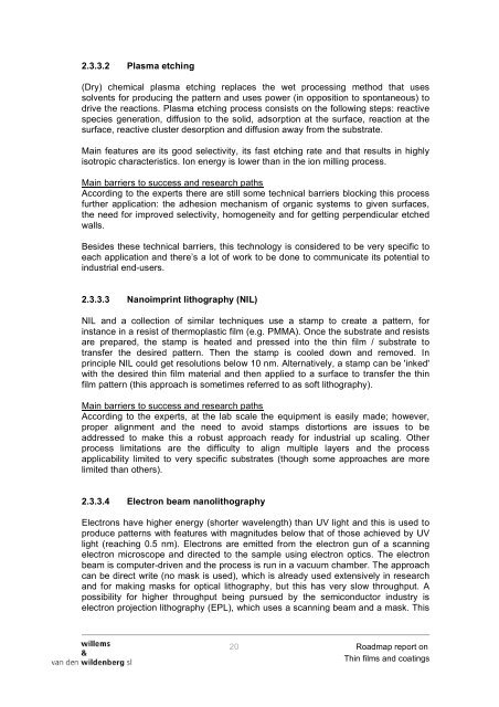 'Thin films & coatings' Roadmap - Nano Mahidol