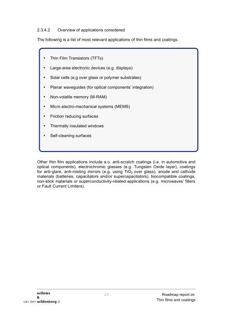 'Thin films & coatings' Roadmap - Nano Mahidol