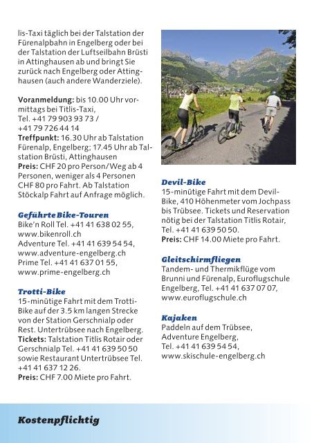 Sommerprogramm - Titlis