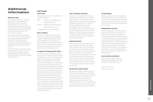 Audi Q3 technical data - Ridgeway Group