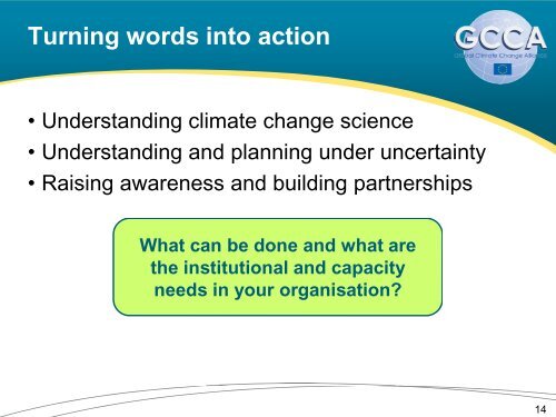 Adaptation - Global Climate Change Alliance