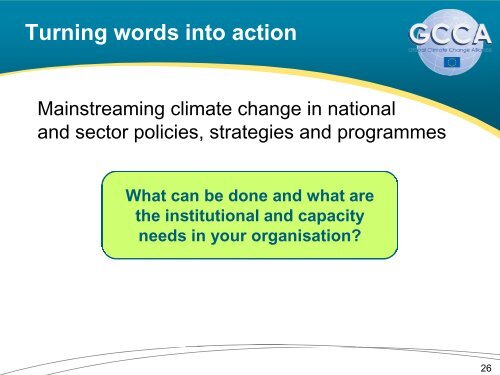 Adaptation - Global Climate Change Alliance