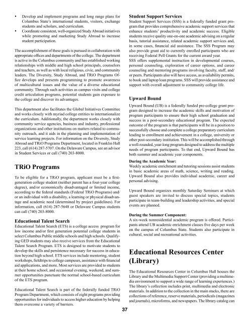 2011-2012 Catalog - Columbus State Community College