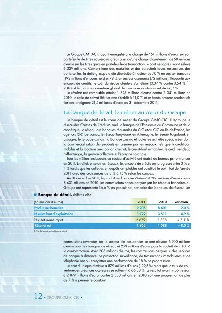 Decembre 2011 - Banque FÃ©dÃ©rative du CrÃ©dit Mutuel