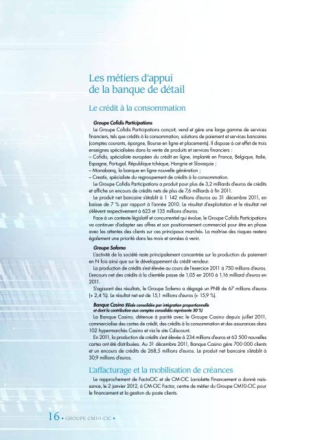 Decembre 2011 - Banque FÃ©dÃ©rative du CrÃ©dit Mutuel