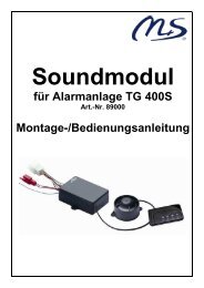 Soundmodul für Alarmanlage TG 400S - M+S Solution GmbH