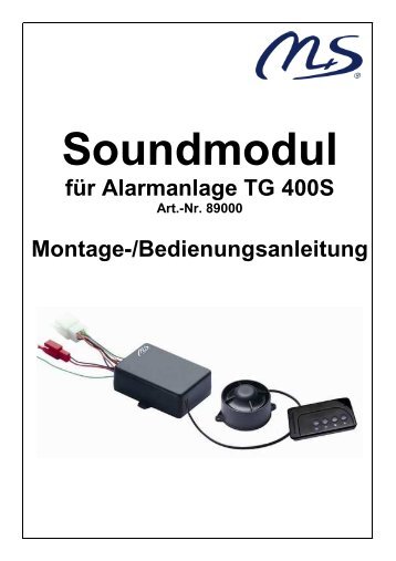Soundmodul für Alarmanlage TG 400S - M+S Solution GmbH