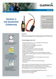 Datenblatt Garmin Astro 320 - Rauschig