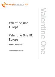 Download Bedienungsanleitung Valentine One ... - Radarwarner.de