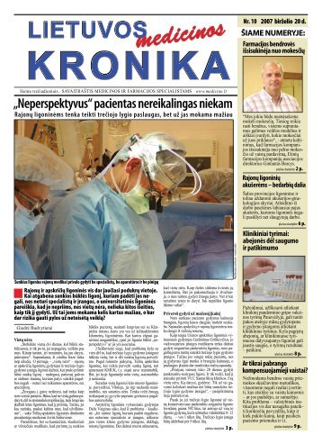 Lietuvos medicinos kronika - Baltijos media centras