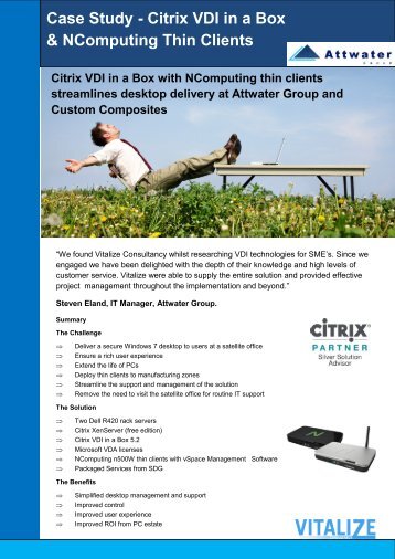 Case Study - Citrix VDI in a Box & NComputing Thin Clients
