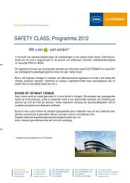 SAFETY CLASS, Programma 2012 - Electromach BV