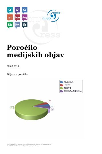 PoroÃ„Âilo o medijskih objavah - 5.7.2013 - ZAPS