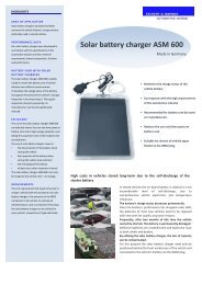 Flyer solar battery charger ASM 600 - Sickert & Hafner GmbH