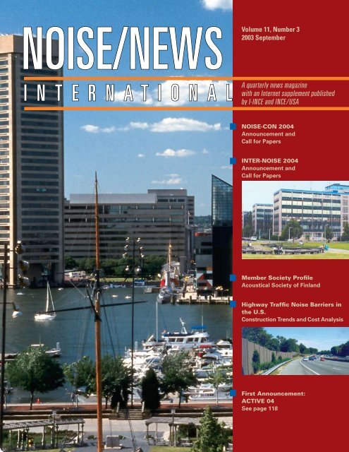 Volume 11, Number 3, September, 2003 - Noise News International