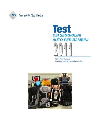 Test europei seggiolini auto per bambini (2011)