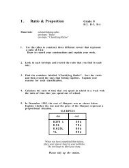 1 . Ratio & Proportion - Math Central