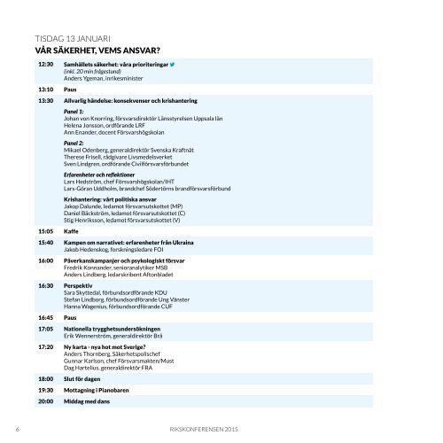 Program Rikskonferensen 2015