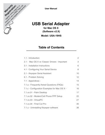 USB Serial Adapter - Tripp Lite