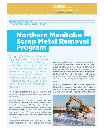 Northern Manitoba Scrap Metal Removal Program - The Canadian ...