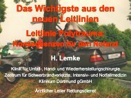 Das Wichtigste aus den neuen Leitlinien Leitlinie Polytrauma - agnnw