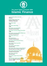 The Asset Triple A Awards 2009 Islamic Finance