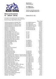 Motorrad Ersatzteile R1 2000/01 (98-99) Stand 03.01.02