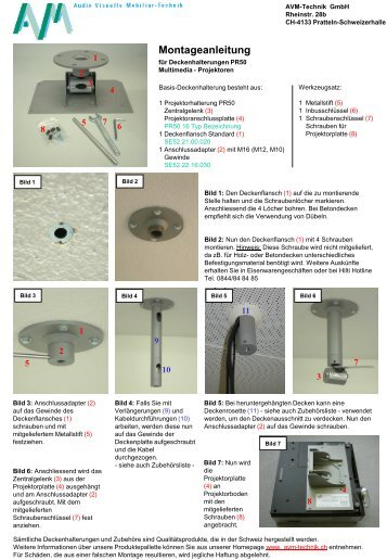 Anleitung Montage PR50 standard - AVM-Technik GmbH