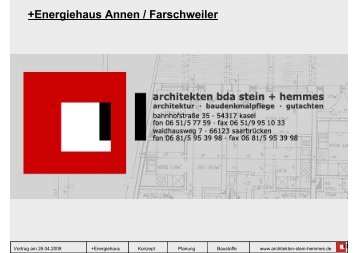 +Energiehaus Annen / Farschweiler - Architekten-Stein-Hemmes-Wirtz