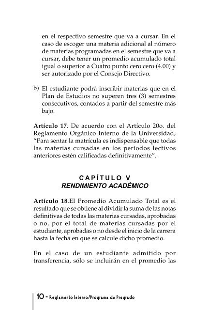 Reglamentos - Pregrado - Universidad Externado de Colombia