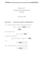 Séance n 5 Pratique des éléments finis Corrigé - Inria