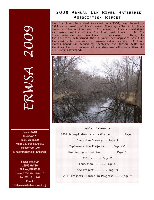 2009 ERWSA Annual Report Final.pub - Sherburne Soil & Water ...