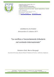 âLa verifica e l'accertamento tributario nel contesto internazionaleâ