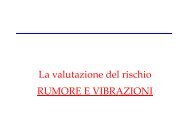 La valutazione del rischio RUMORE E VIBRAZIONI - Ordine degli ...