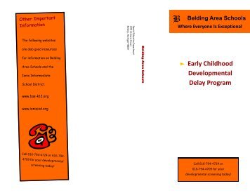 Early Childhood Developmental Delay Program - Belding Area ...