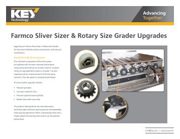 Sliver Sizer Remover and Rotary SIze Grader ... - Key Technology