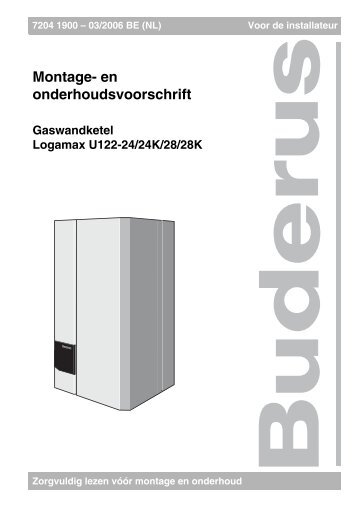 MWA Logamax U122-24(K)/28(K) - BE(NL)