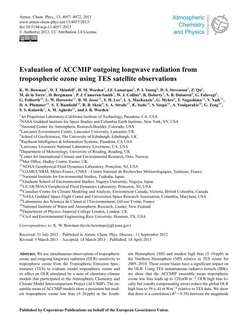 Final Revised Paper - Atmospheric Chemistry and Physics