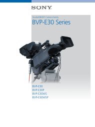 BVP-E30 Series - Sony New Zealand