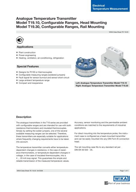 Industrial HVAC Thermometers, Temperature Sensors - WIKA blog