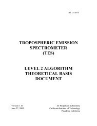 (tes) level 2 algorithm theoretical basis document - Nasa