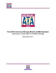 The SATA Universal Storage Module (USM) Standard ... - SATA-IO