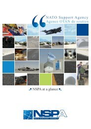 NATO Support Agency Agence OTAN de soutien NSPA at a glance