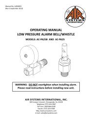 AC-PA25 Pneumatic Whistle Alarm - Air Systems International